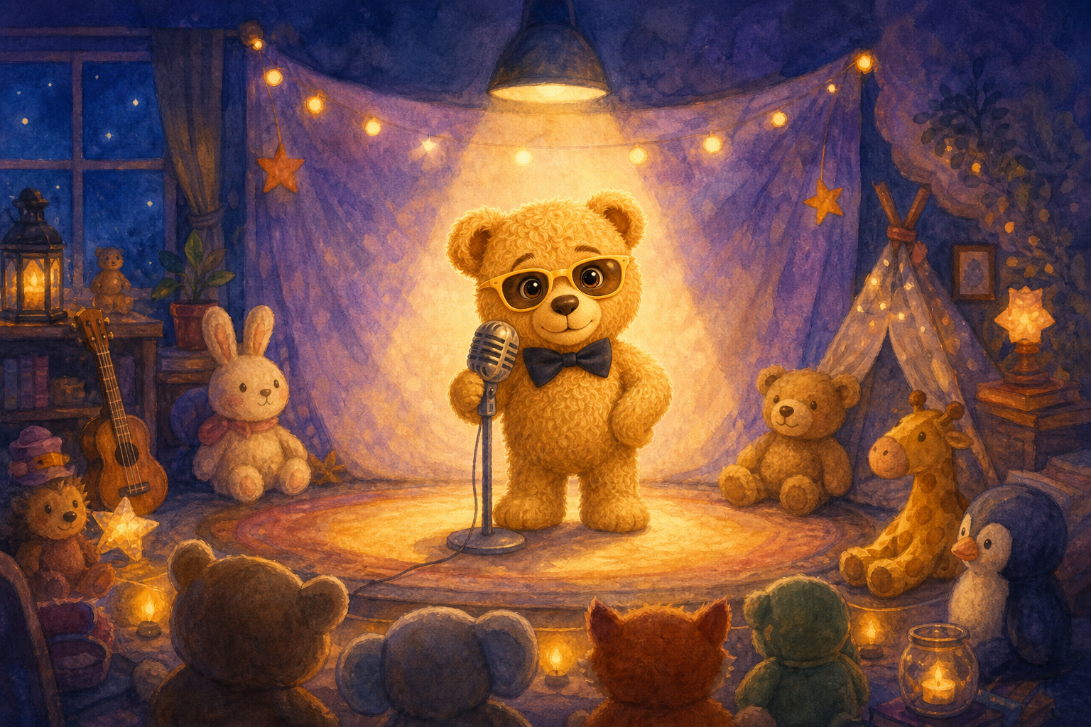The Teddy Bear's Starry Stage