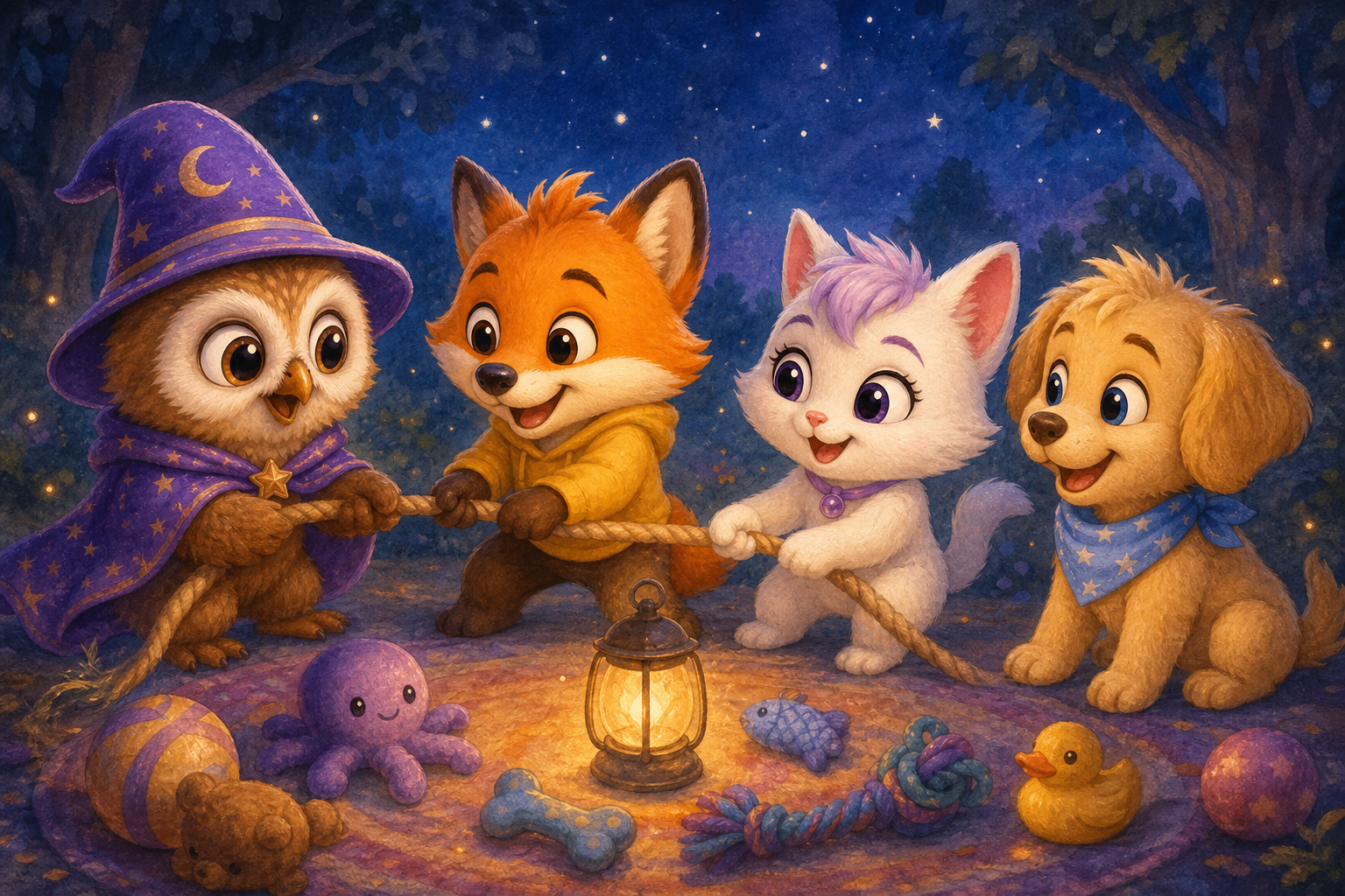 The Playful Paws' Reunion